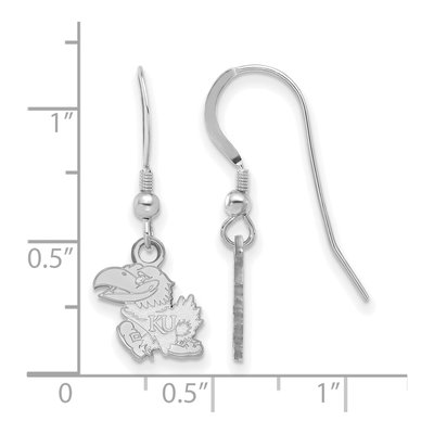 University of Kansas Sterling Silver Jayhawk Earrings – view 2
