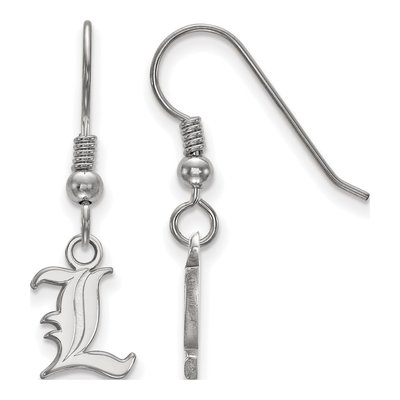 University of Louisville Sterling Silver Extra Small Wire Letter L Earrings