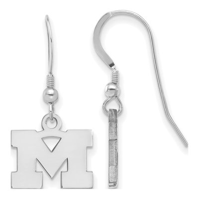 University of Michigan Sterling Silver Wolverines Letter M Earrings