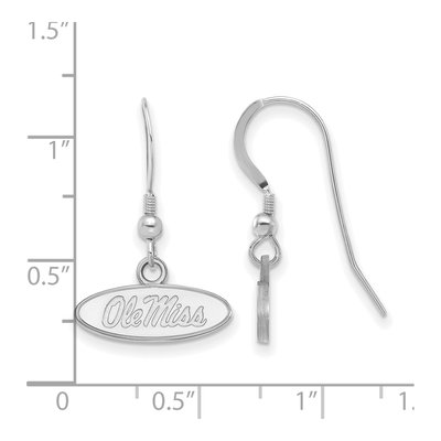 University of Mississippi Sterling Silver Ole Miss Oval Earrings – view 2