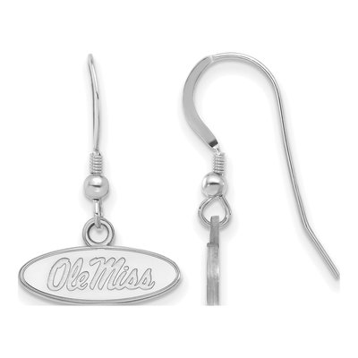 University of Mississippi Sterling Silver Ole Miss Oval Earrings