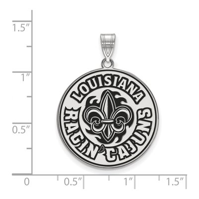 University of Louisiana at Lafayette Sterling Silver Extra Large Enamel Pendant – view 2