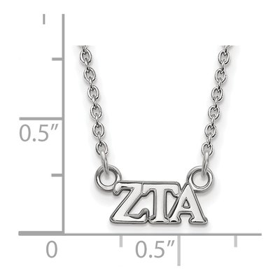Zeta Tau Alpha Sterling Silver Sorority Greek Letters Extra Small Necklace – view 2