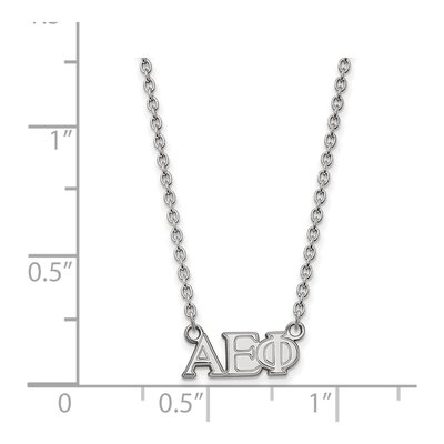 Alpha Epsilon Phi Sterling Silver Sorority Greek Letters Medium Necklace – view 2