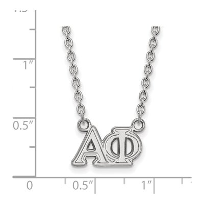 Alpha Phi Sterling Silver Medium Sorority Pendant Necklace – view 2