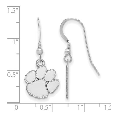 Clemson University Sterling Silver Tiger Paw Earrings – view 2