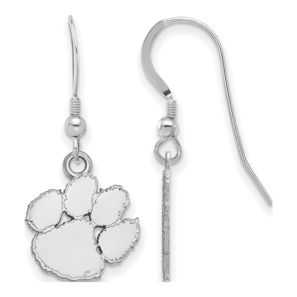 Clemson University Sterling Silver Tiger Paw Earrings