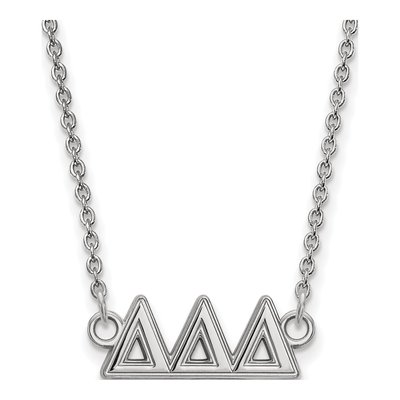 Delta Delta Delta Sterling Silver Medium Tri Necklace