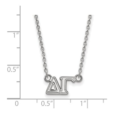 Delta Gamma Sterling Silver Sorority Greek Letters Medium Necklace – view 2