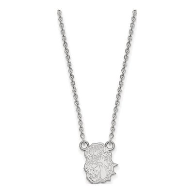 James Madison University Sterling Silver JMU Duke Dog Pendant Necklace