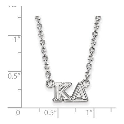 Kappa Delta Sterling Silver Medium Greek Letters Necklace – view 2