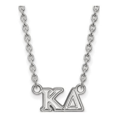 Kappa Delta Sterling Silver Medium Greek Letters Necklace