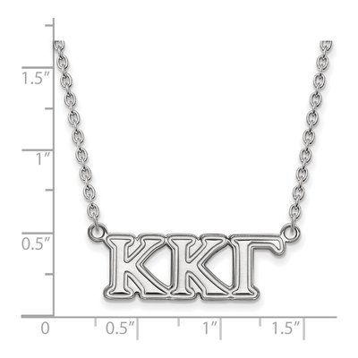 Kappa Kappa Gamma Sterling Silver Sorority Greek Letters Medium Necklace – view 2