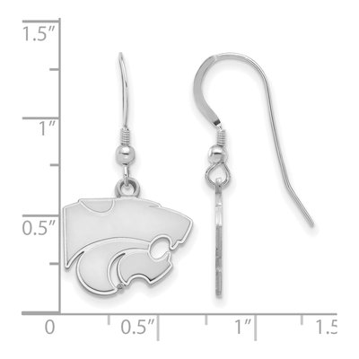 Kansas State University Sterling Silver Wildcat Wire Earrings – view 2