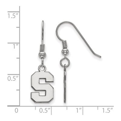 Michigan State University Sterling Silver Letter S Earrings – view 2