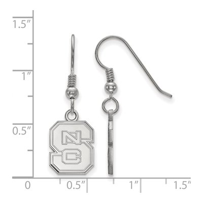 North Carolina State University Sterling Silver NC N-C-S Earrings – view 2