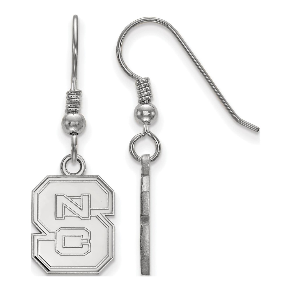 North Carolina State University Sterling Silver NC N-C-S Earrings