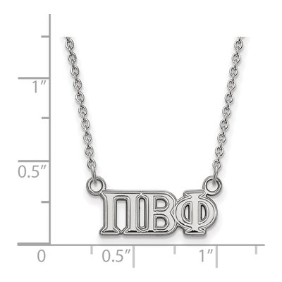 Pi Beta Phi Sterling Silver Sorority Greek Letters Medium Necklace – view 2