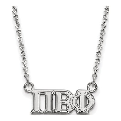 Pi Beta Phi Sterling Silver Sorority Greek Letters Medium Necklace