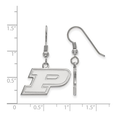 Purdue University Sterling Silver Letter P Earrings – view 2