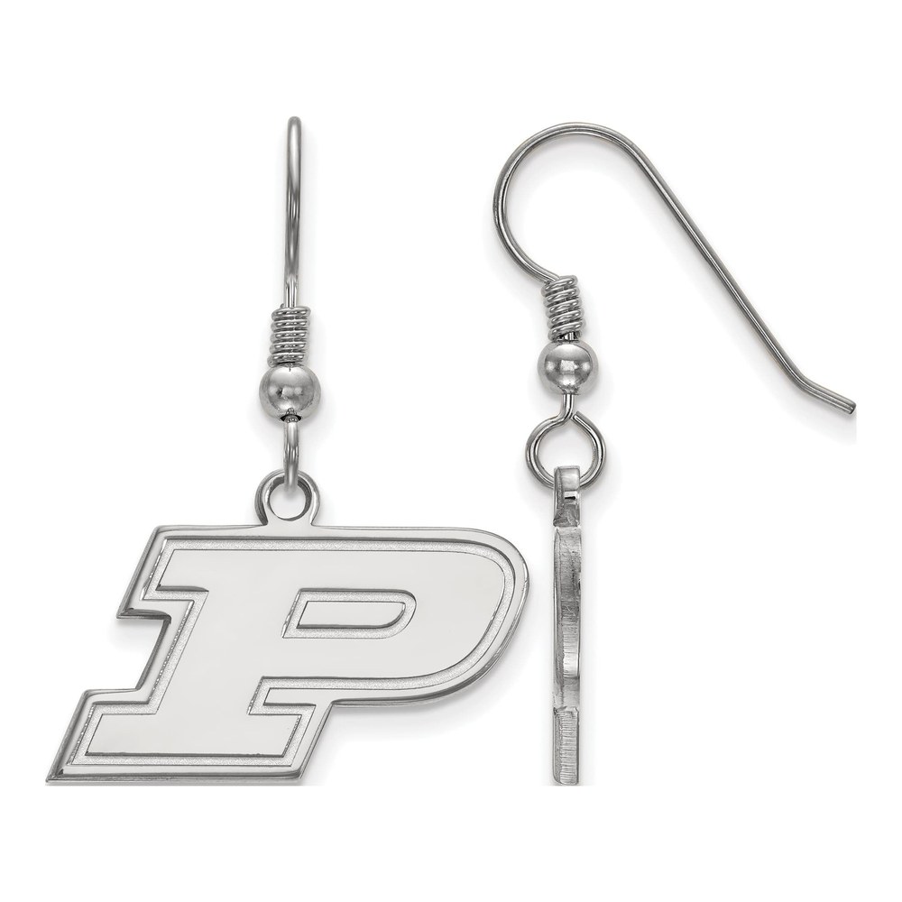 Purdue University Sterling Silver Letter P Earrings