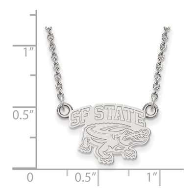 San Francisco State University Sterling Silver Small SF Pendant Necklace – view 2