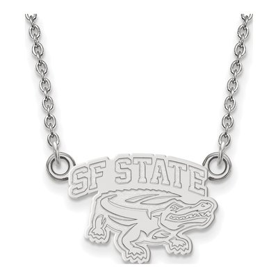 San Francisco State University Sterling Silver Small SF Pendant Necklace