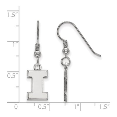 University of Illinois Sterling Silver Letter I Earrings – view 2