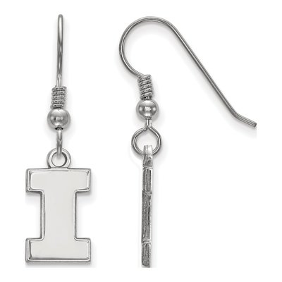 University of Illinois Sterling Silver Letter I Earrings
