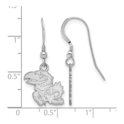 University of Kansas Sterling Silver Jayhawk Earrings – view 2