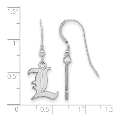 University of Louisville Sterling Silver Cardinals Letter L Earrings – view 2