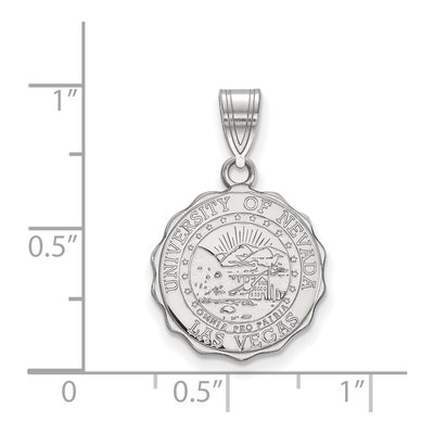 University of Nevada Las Vegas Sterling Silver Medium UNLV Crest Pendant – view 2