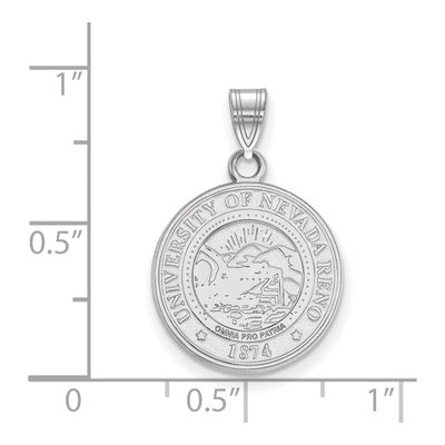 University of Nevada Sterling Silver Medium Reno Crest Pendant – view 2