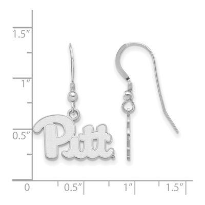 University of Pittsburgh Sterling Silver Pitt Panthers Earrings – view 2