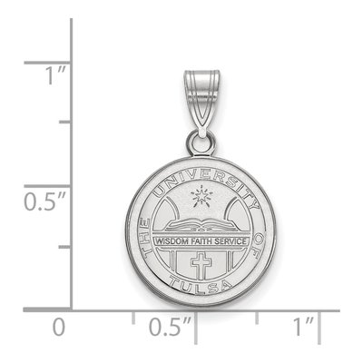 University of Tulsa Sterling Silver Medium Crest Pendant – view 2