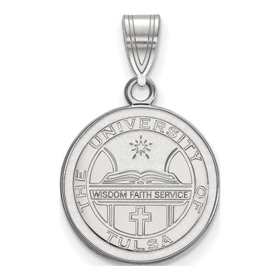 University of Tulsa Sterling Silver Medium Crest Pendant