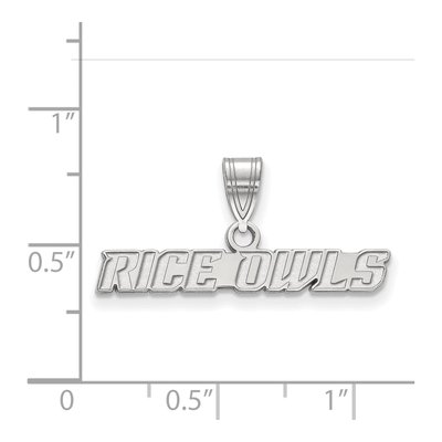 Rice University Sterling Silver Medium Owls Pendant – view 2