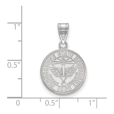 Youngstown State University Sterling Silver Medium Crest Pendant – view 2