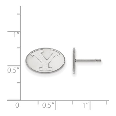 Brigham Young University Sterling Silver BYU Letter Y Stud Earrings – view 2