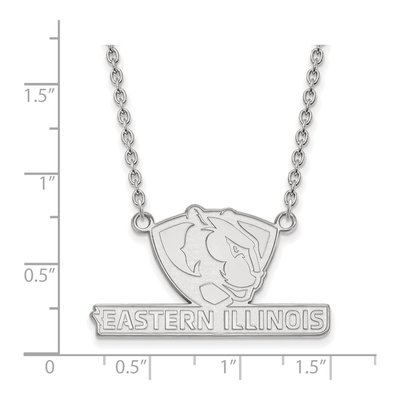 Eastern Illinois University Sterling Silver Large Pendant Necklace – view 2