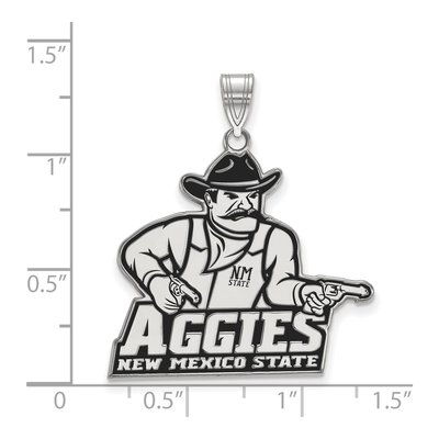 New Mexico State University Sterling Silver NM Aggies Extra Large Pendant – view 2