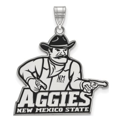New Mexico State University Sterling Silver NM Aggies Extra Large Pendant
