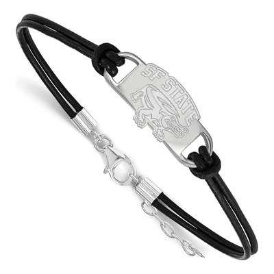 San Francisco State University Sterling Silver San Leather Bracelet