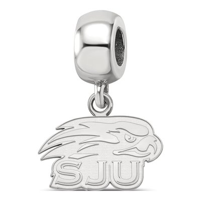 St Joseph's University Sterling Silver St Hawks Dangle Bead