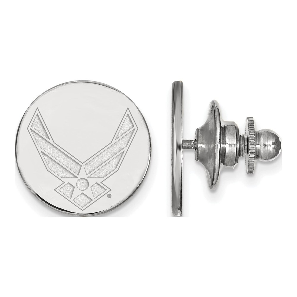 Sterling Silver Rhodium-Plated Logoart U.s. Air Force Lapel Pin