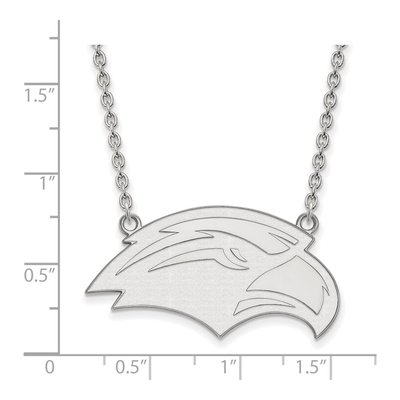 University of Southern Mississippi Sterling Silver Large USM Eagle Pendant Necklace – view 2