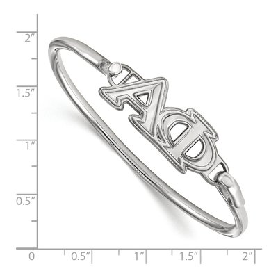 Alpha Phi Sterling Silver Small Hook Bangle Bracelet – view 2
