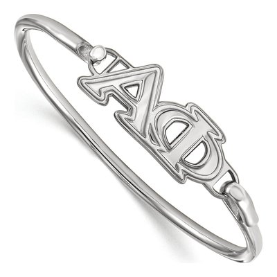 Alpha Phi Sterling Silver Small Hook Bangle Bracelet
