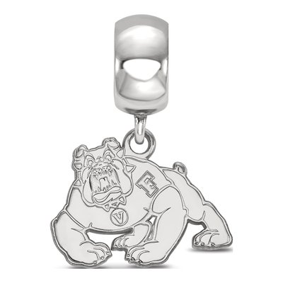 California State University Fresno Sterling Silver Small Bulldog Dangle Bead – view 2