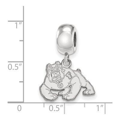 California State University Fresno Sterling Silver Small Bulldog Dangle Bead – view 3